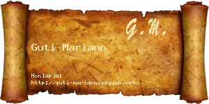 Guti Mariann névjegykártya